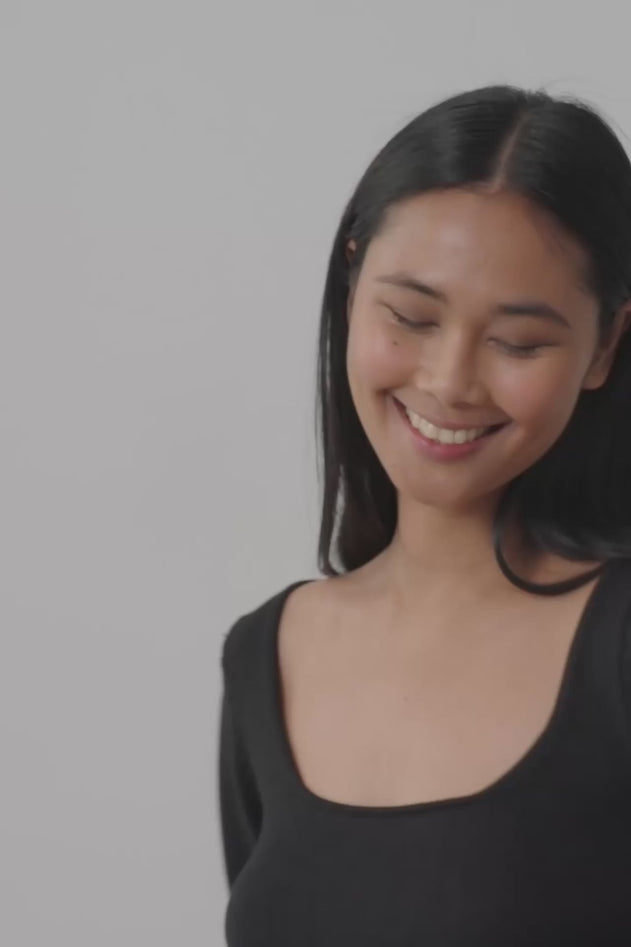 Haya Knitted Tencel Top Black