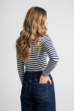 Striped Longsleeve Turtleneck Navy/White