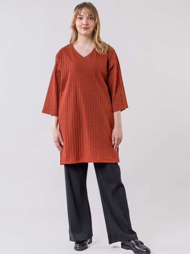Suvanto Ribbed Tunic Mecca Orange Melted