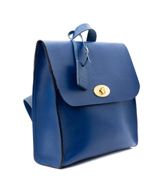Leather Backpack Artist Collection Cuoio Blue