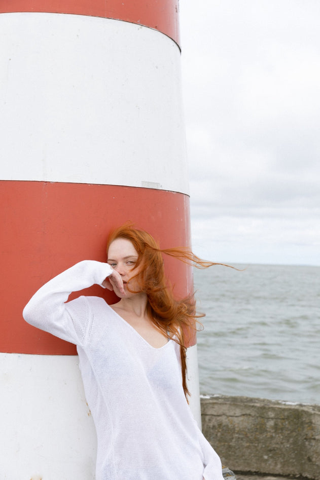 Mare Linen Long Dress White