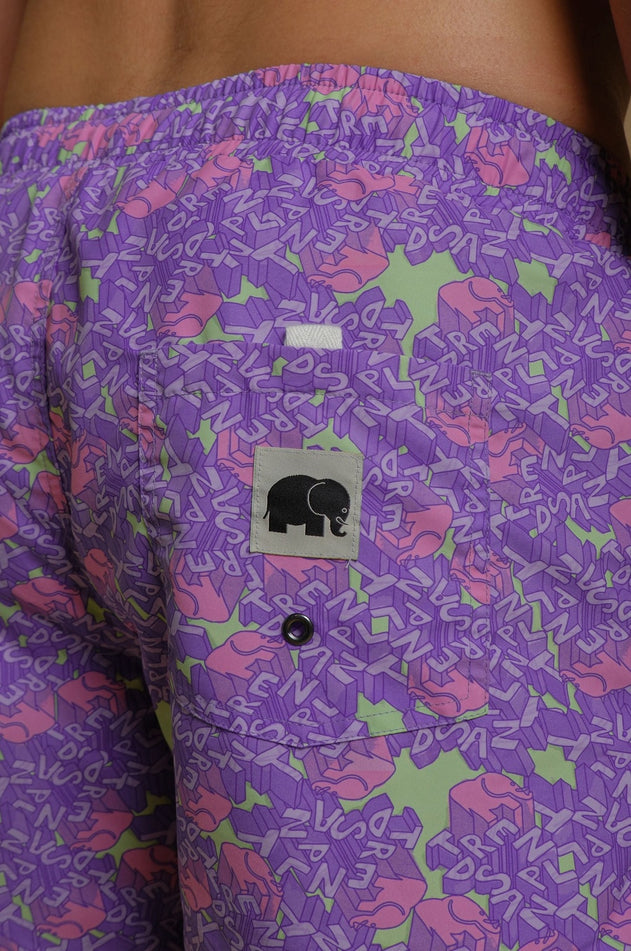 Men's Trippyplant Swim Shorts Sour Grape