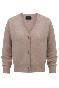 Cardigan Kashmir Neuletakki Beige