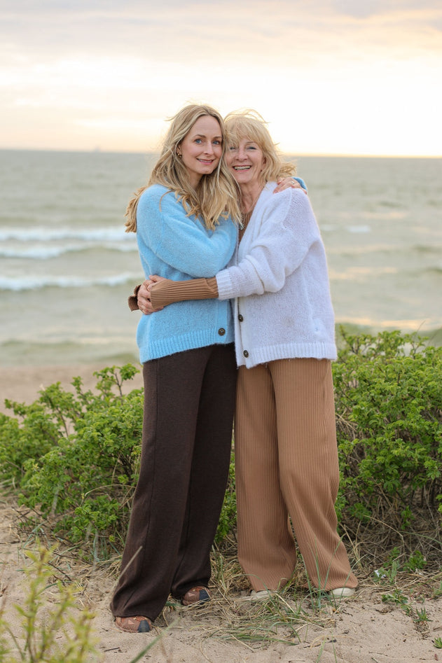 Melody Mohair Cardigan White