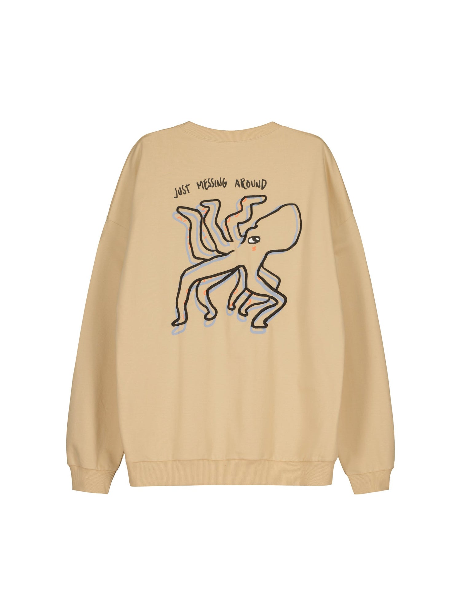 Messing Around Sweatshirt Beige