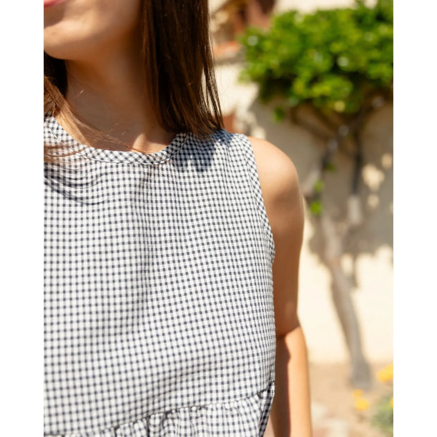 Dune Dress Black Gingham