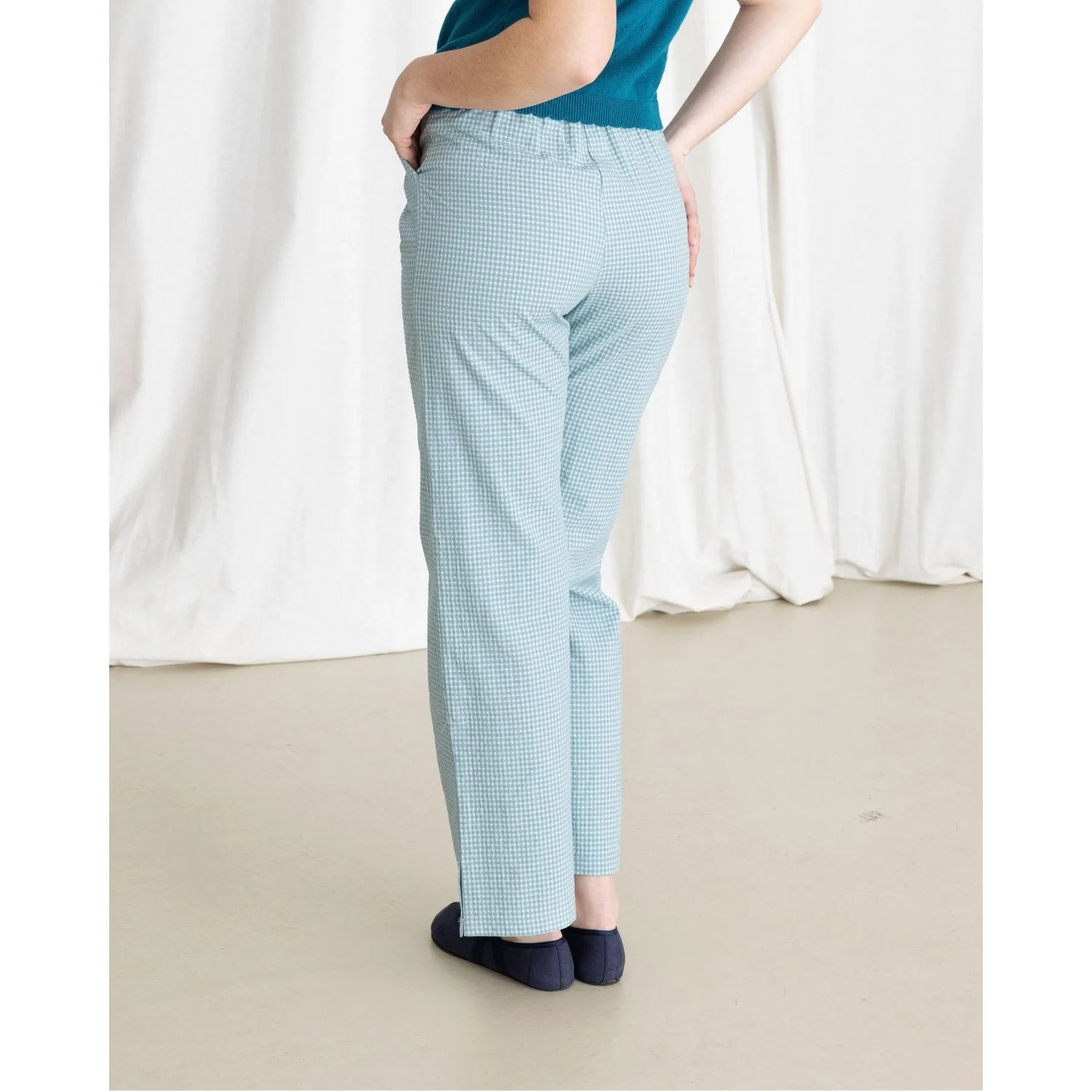 Vichy Trousers Aguamarine