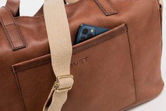 Leather Tote Fifth Avenue Collection Tobacco Brown
