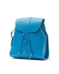 Leather Backpack Mod 130 Cuoio Light Blue