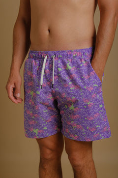 Men's Trippyplant Swim Shorts Sour Grape