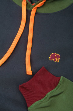 Color Block Hoodie Trendsplant Blue