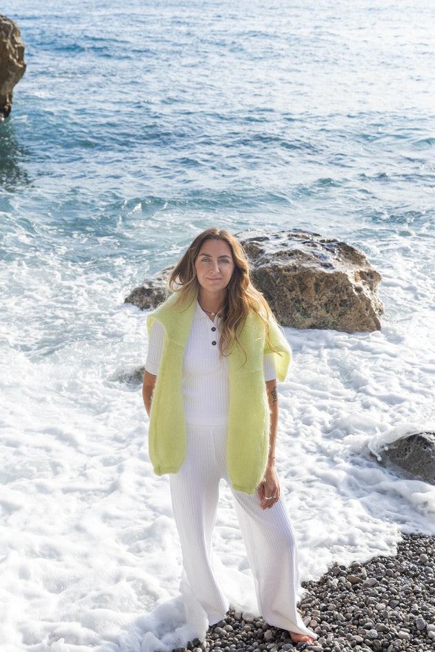 Vera Ribbed Pants White