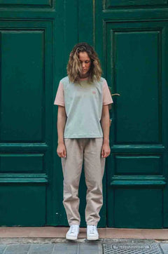 Women's Color Block T-Shirt Mint Green