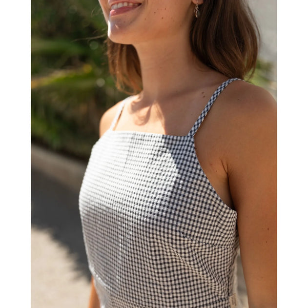 Aura Jumpsuit Black Gingham