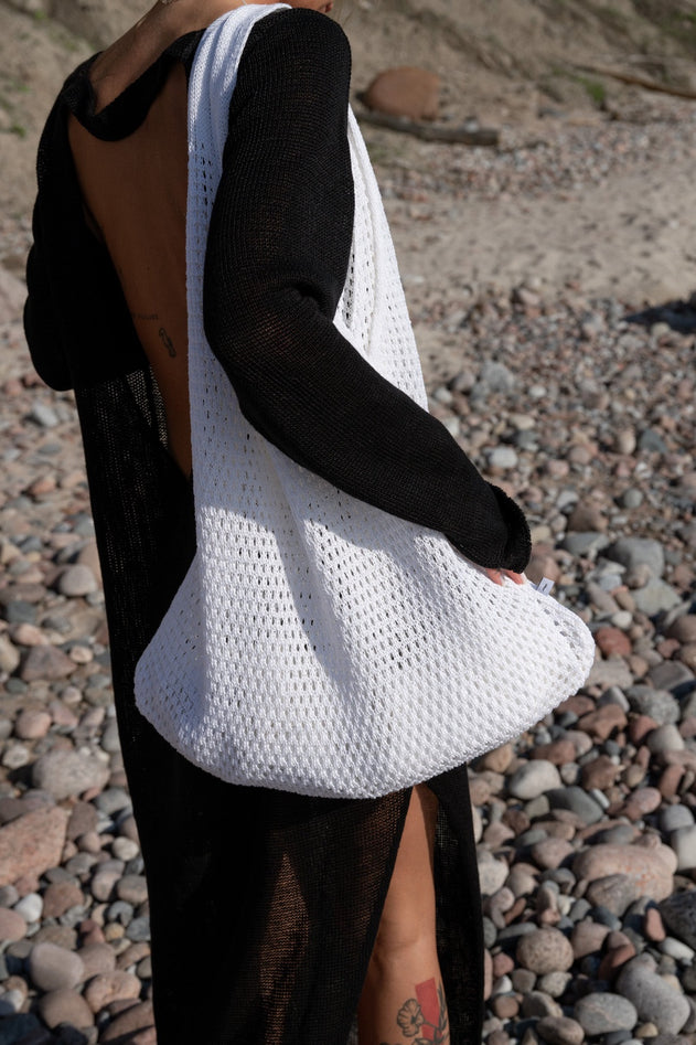 Mare Linen Summer Bag White