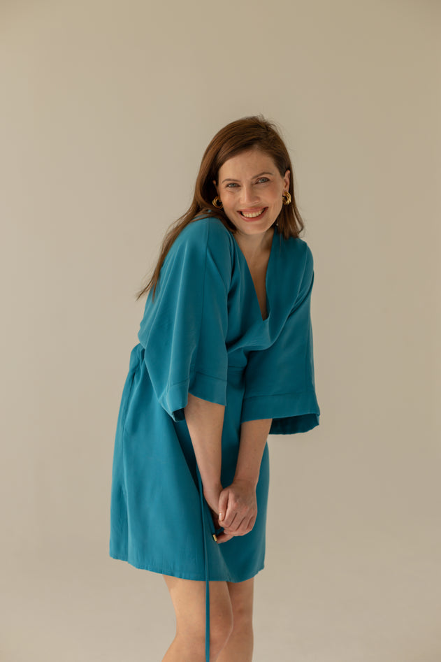 Thilde Kimono Mekko Turkoosi