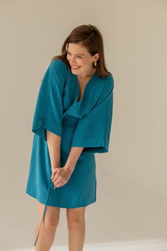 Thilde Kimono Mekko Turkoosi