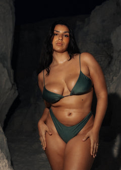 Cora Triangle Bikini Top Army Green