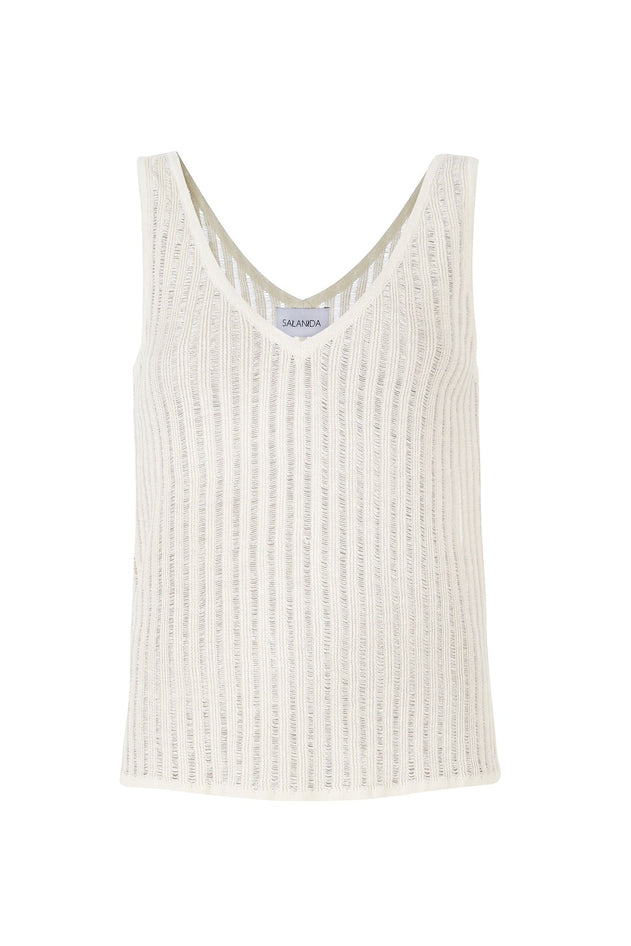 Caldo Linen Tank Top White
