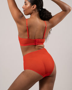 Mesh Highwaist Briefs Fiery Red