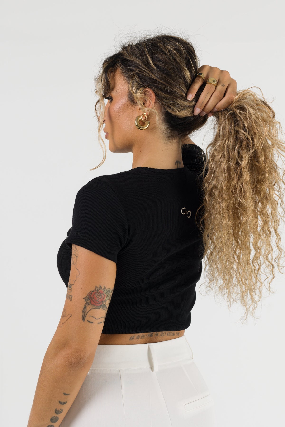 GS Cropped T-Shirt Black