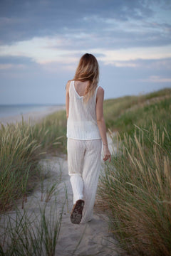 Caldo Linen Tank Top White
