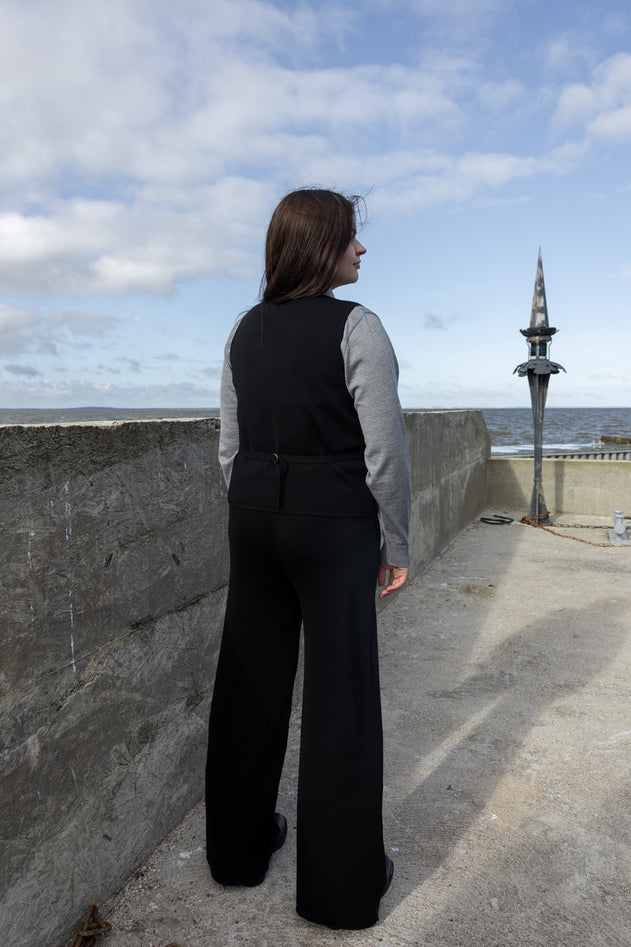 Bene Merino Wide Pants Black