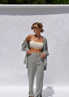 Kuta Linen Jacket Grey