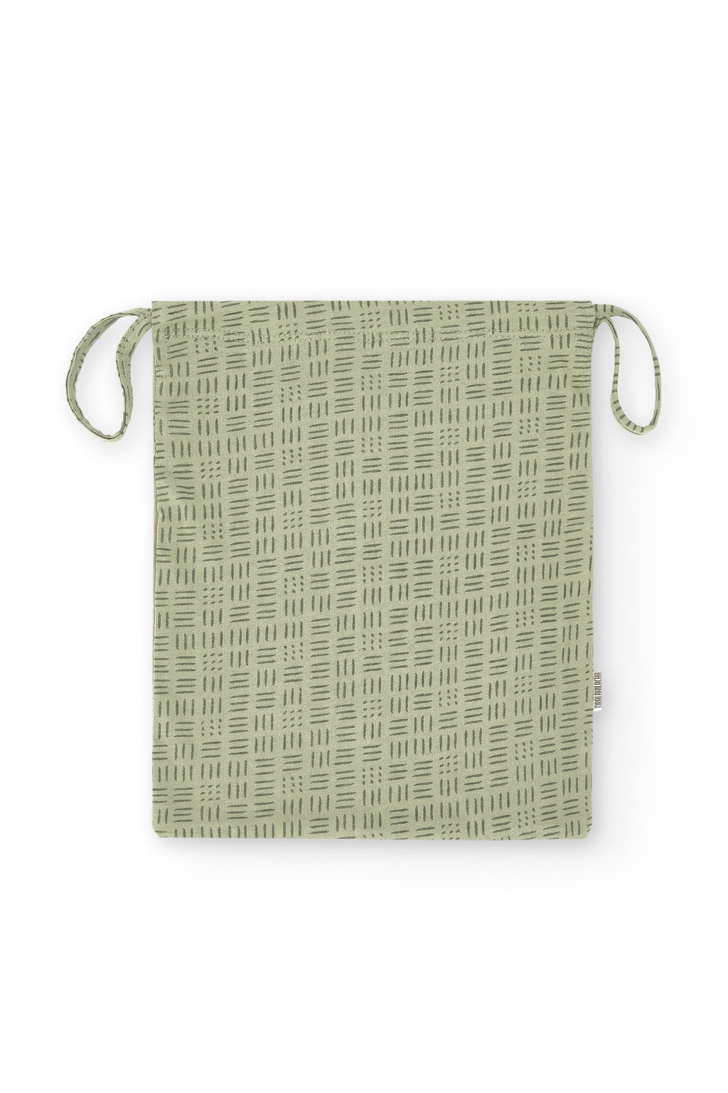 Multipurpose Organic Cotton Pouch Bag Green Wicker