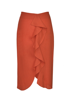 Najah Linen Skirt Orange