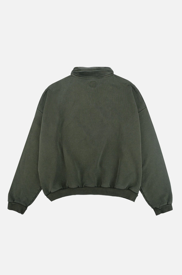The Super Heavy Oversized Quarter Zip Sweater Kombu Green