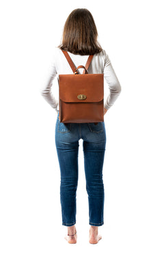 Leather Backpack Artist Collection Cuoio Brown