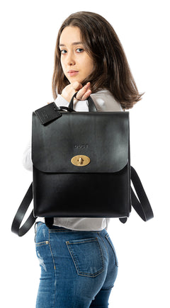 Leather Backpack Artist Collection Cuoio Black