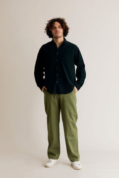Abel Organic Corduroy Shirt Dark Marine