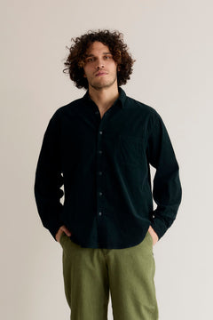 Abel Organic Corduroy Shirt Dark Marine