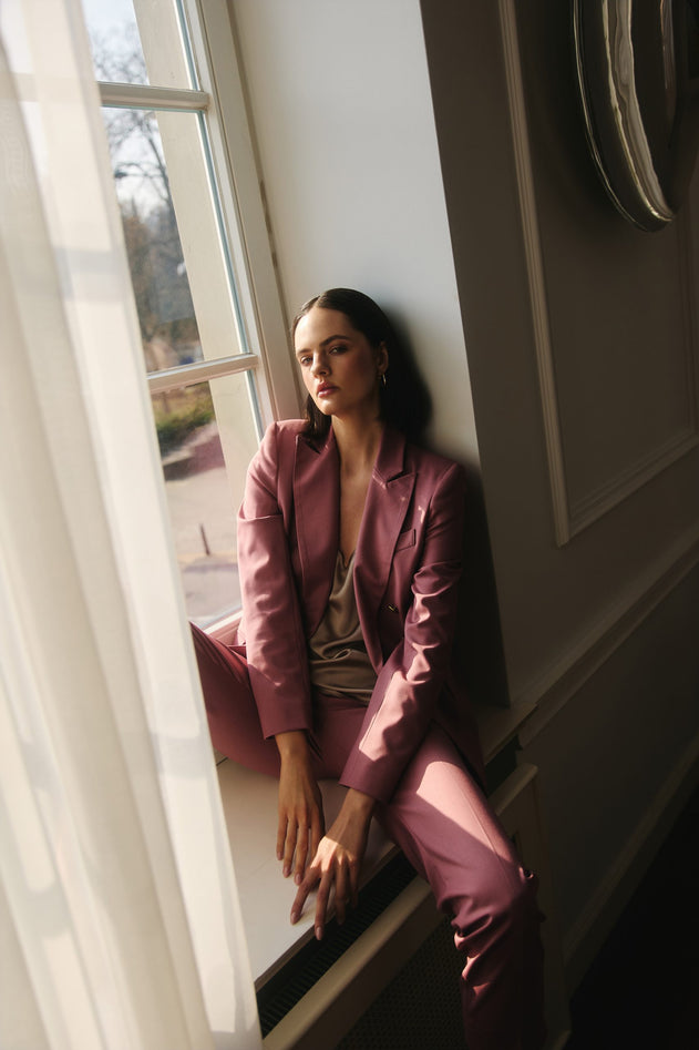 Double-Breasted Blazer Dusty Pink