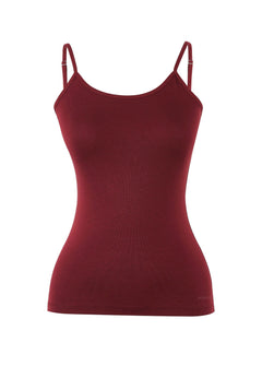 Alina Modal-Mix Singlet Top Bordeaux