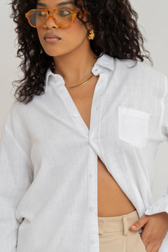 Miles Viscose Linen Shirt Beige