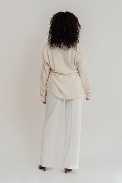 Miles Viscose Linen Shirt Beige