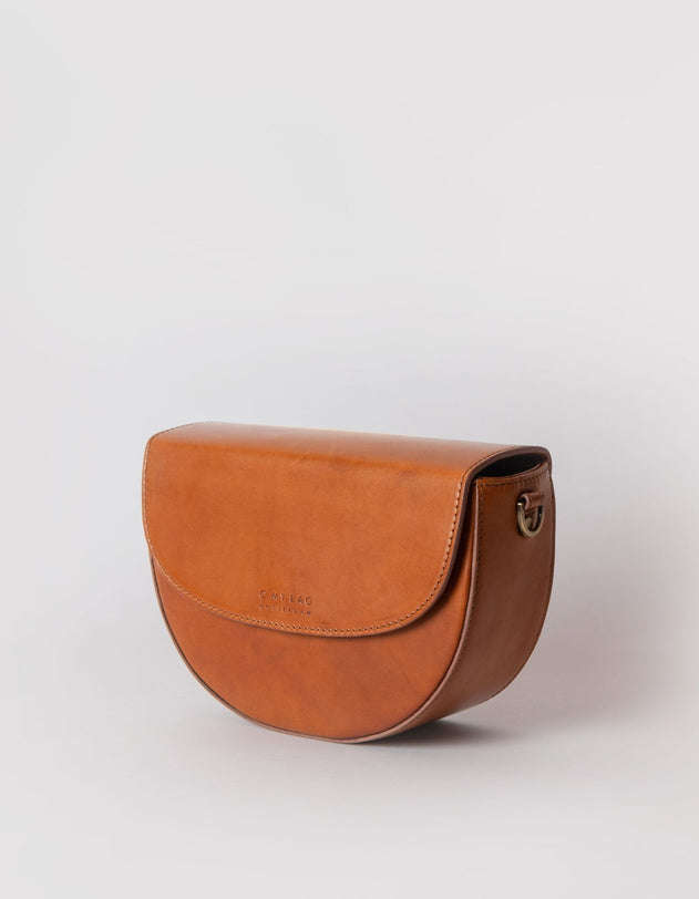 Ava Classic Leather Bag Cognac