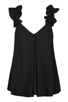 Åva Sleeveless Top Raven Black
