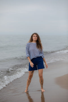 Terra Ribbed Shorts Navy