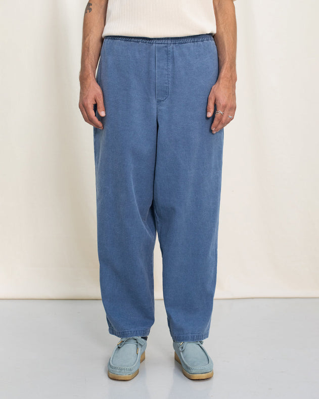 Recycled Denim Wide Pant Blue