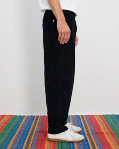 Wide Organic Cotton Cord Pant Black