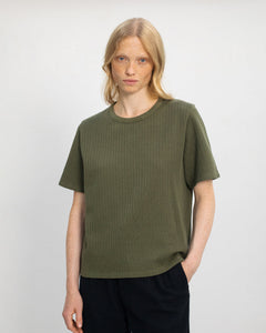 Ribbed Unisex T-Shirt Green