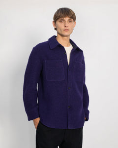 Thick Overshirt Wool-Blend Deep Purple