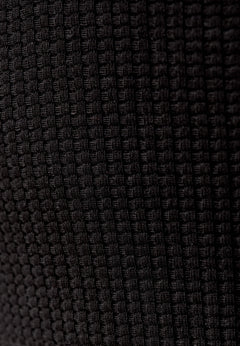 Bella Waffle Crop Top Black