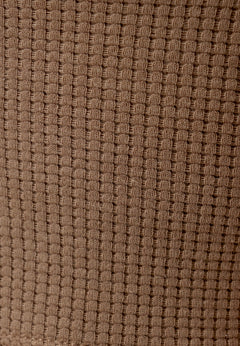 Bella Waffle Crop Top Gravel