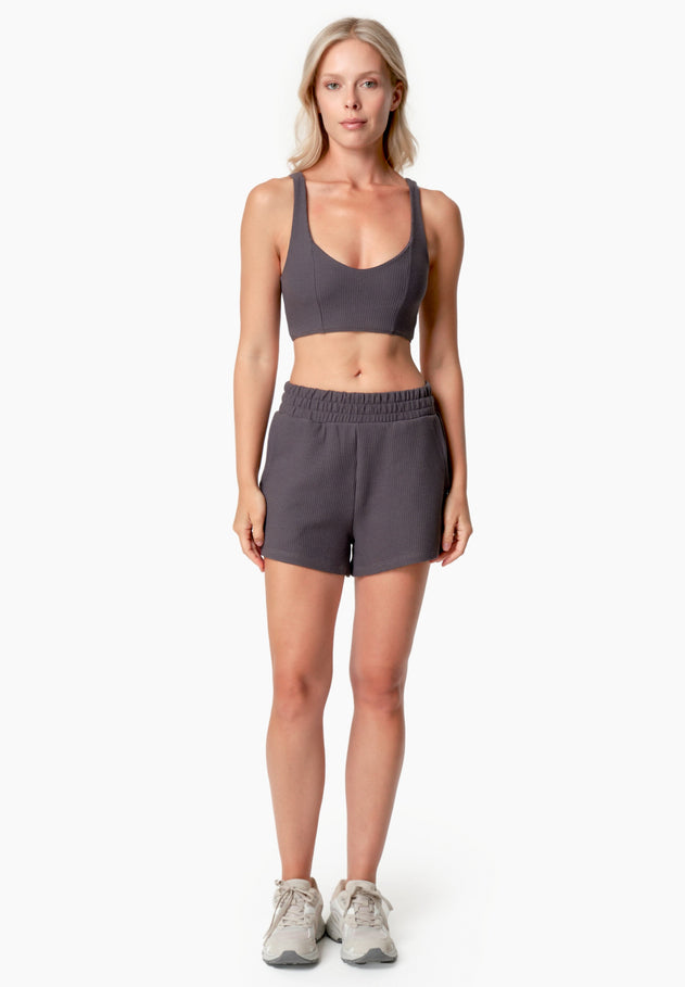 Bella Waffle Crop Top