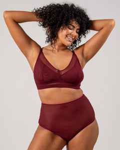 Mesh Support+ Bralette Burgundy